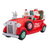 Mr and Mrs Claus In Convertible Car Christmas Inflatable